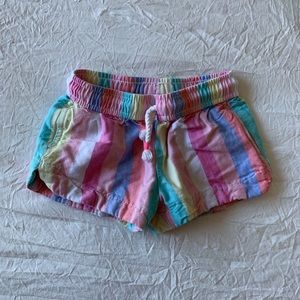 Girls multicolor striped shorts